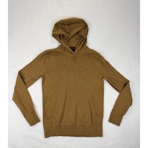 Banana Republic Mens Organic Cotton Hoodie Pullover Sweater Size S Camel Brown